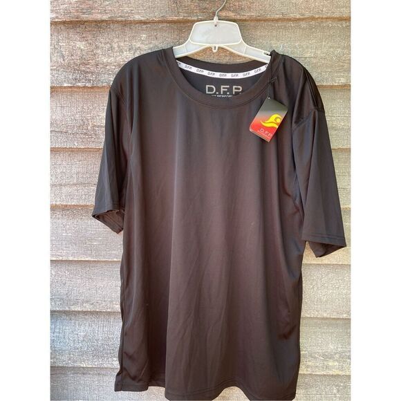 D.F.P. Jet black dry fit performance size Medium athletic shirt - Picture 1 of 7